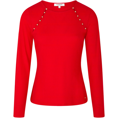 Abbigliamento Donna T-shirts a maniche lunghe Morgan 241-TMILIE Rosso