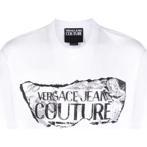 Abbigliamento Uomo Polo maniche lunghe Versace Jeans Couture 76GAHE03-CJ00E Bianco