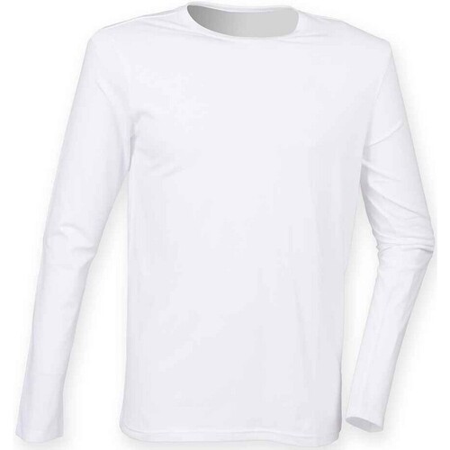Abbigliamento Uomo T-shirts a maniche lunghe Skinni Fit SF124 Bianco