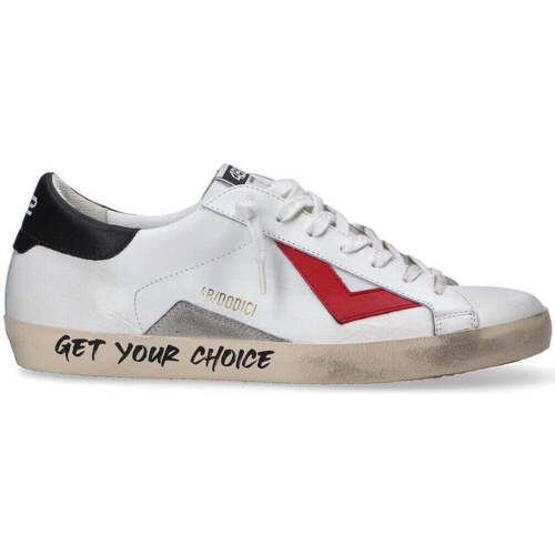 Scarpe Uomo Sneakers basse 4B12 sneaker Suprime bianco nero rosso Bianco