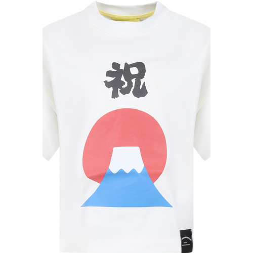 Abbigliamento Unisex bambino T-shirt maniche corte Flower Mountain 001 6002233 01 0N02 Bianco
