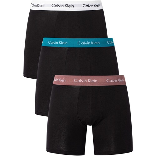 Biancheria Intima Uomo Mutande uomo Calvin Klein Jeans Slip Boxer da 3 pezzi Nero