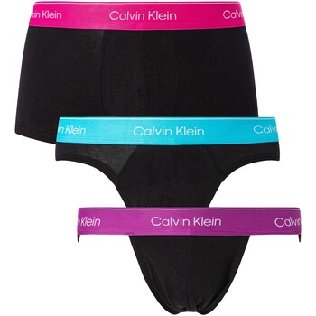 Biancheria Intima Uomo Slip Calvin Klein Jeans Confezione da 3 pezzi Questo è amore Confezione multipla Nero