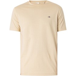 Abbigliamento Uomo T-shirt maniche corte Gant T-shirt scudo normale Beige