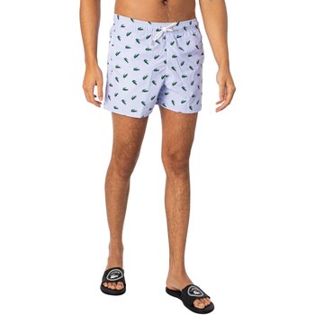 Abbigliamento Uomo Costume / Bermuda da spiaggia Lacoste Pantaloncini da bagno con motivo coccodrillo Blu