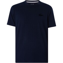 Abbigliamento Uomo Pigiami / camicie da notte Lacoste T-shirt con logo sul petto di Lounge Bianco
