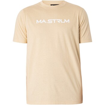 Abbigliamento Uomo T-shirt maniche corte Ma.strum T-shirt con stampa sul petto Beige