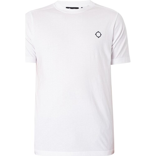 Abbigliamento Uomo T-shirt maniche corte Ma.strum T-shirt oversize con stampa del logo sul retro Bianco