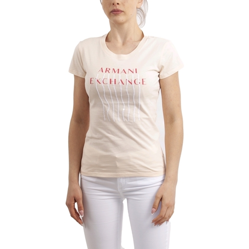 Abbigliamento Donna Top / T-shirt senza maniche EAX 3RYTEW YJ8QZ Rosa