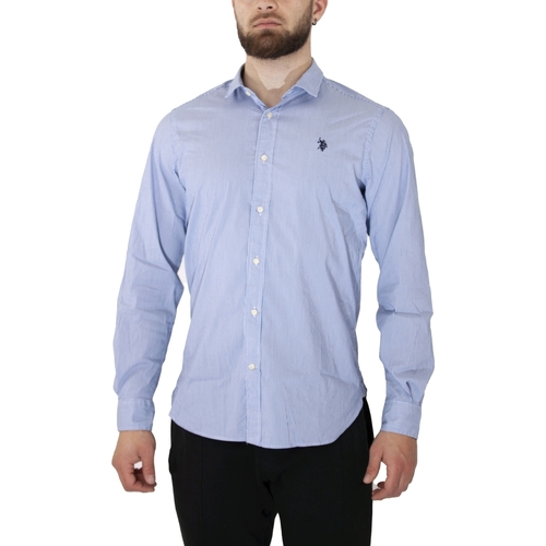 Abbigliamento Uomo Camicie maniche lunghe U.S Polo Assn. DIRK 52112 EH03 Marine