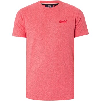 Abbigliamento Uomo T-shirt maniche corte Superdry T-shirt EMB con logo essenziale Rosa