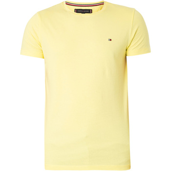 Abbigliamento Uomo T-shirt maniche corte Tommy Hilfiger T-shirt elasticizzata extra slim Giallo