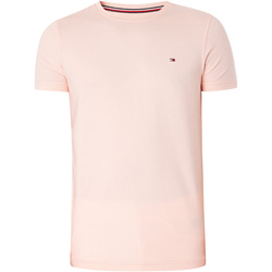 Abbigliamento Uomo T-shirt maniche corte Tommy Hilfiger T-shirt elasticizzata extra slim Rosa