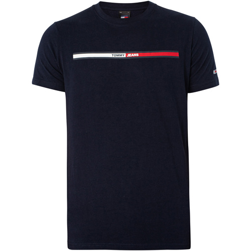 Abbigliamento Uomo T-shirt maniche corte Tommy Jeans T-shirt essenziale con bandiera Blu