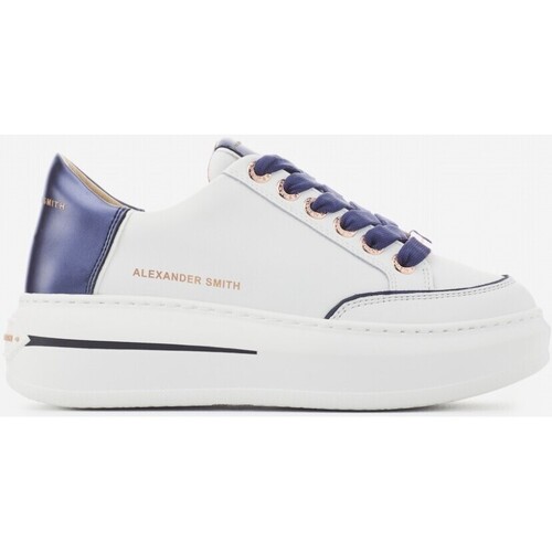Scarpe Donna Sneakers Alexander Smith LANCASTER WOMAN WHITE BLUE Bianco