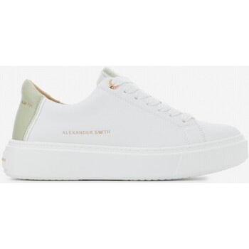 Scarpe Donna Sneakers Alexander Smith LONDON WOMAN WHITE LIGHT GREEN Bianco