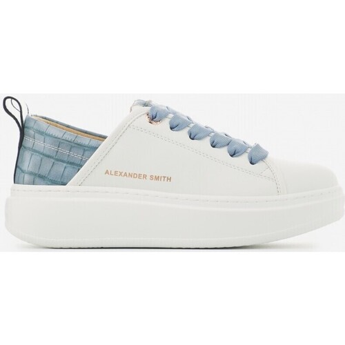 Scarpe Donna Sneakers Alexander Smith ECO-WEMBLEY WOMAN WHITE AZURE Bianco