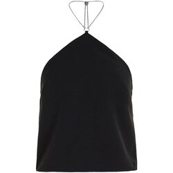 Abbigliamento Donna Top / T-shirt senza maniche Calvin Klein Jeans CHAIN DETAIL TOP Nero