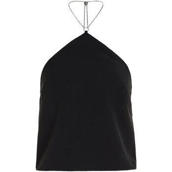 Abbigliamento Donna Top / T-shirt senza maniche Calvin Klein Jeans CHAIN DETAIL TOP Nero