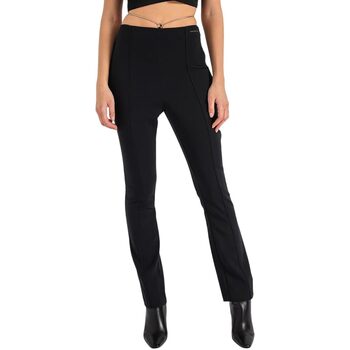 Abbigliamento Donna Pantaloni Calvin Klein Jeans WAIST CHAIN SLIM STRAIGHT PANT Nero