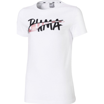 Abbigliamento Bambina T-shirt maniche corte Puma 580213 Bianco