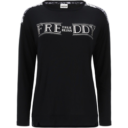 Abbigliamento Donna T-shirts a maniche lunghe Freddy F9WALT4 Nero