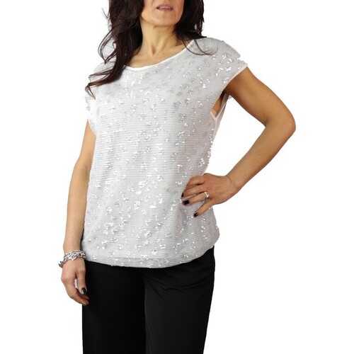 Abbigliamento Donna T-shirt maniche corte Café Noir JT904 Bianco