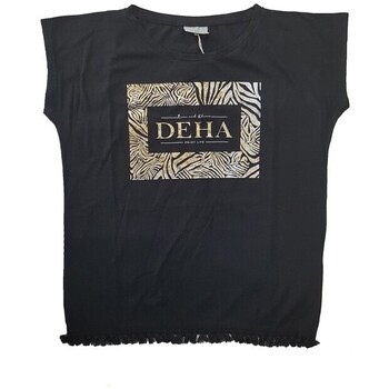 Abbigliamento Donna T-shirt maniche corte Deha D23250 Nero