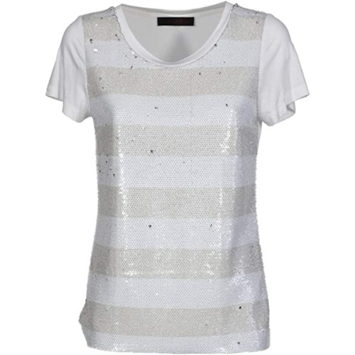 Abbigliamento Donna T-shirt maniche corte Café Noir MJT066 Bianco