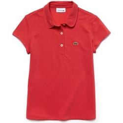 Abbigliamento Bambina Polo maniche corte Lacoste PJ2806 Rosso