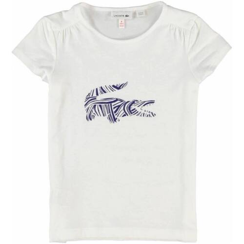 Abbigliamento Bambina T-shirt maniche corte Lacoste TJ5959 Bianco