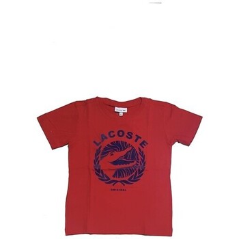 Abbigliamento Bambino T-shirt maniche corte Lacoste TJ0583 Rosso