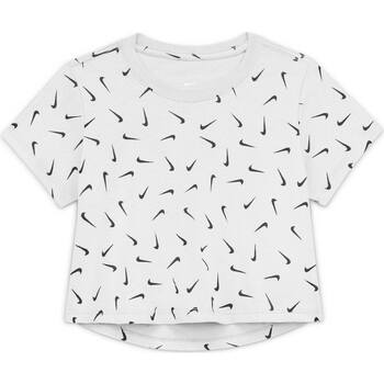 Abbigliamento Bambina T-shirt maniche corte Nike CZ1126 Bianco