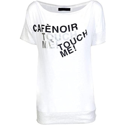 Abbigliamento Donna T-shirt maniche corte Café Noir OJT055 Bianco