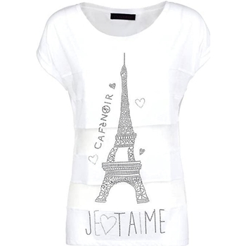 Abbigliamento Donna T-shirt maniche corte Café Noir OJT028 Bianco
