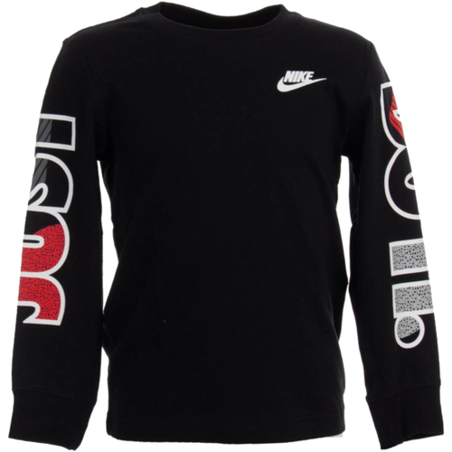 Abbigliamento Bambino T-shirts a maniche lunghe Nike 86G978 Nero