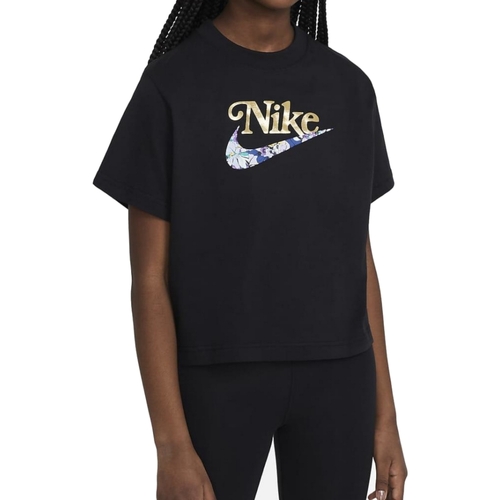 Abbigliamento Bambina T-shirt maniche corte Nike DH5747 Nero
