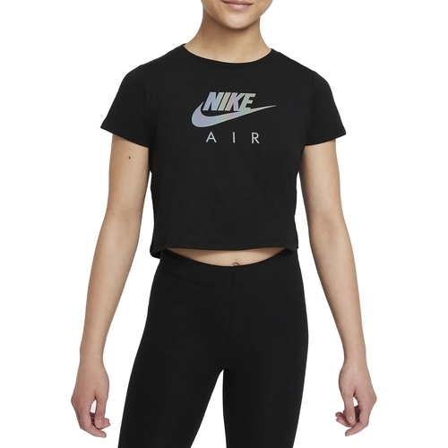 Abbigliamento Bambina T-shirt maniche corte Nike DJ6932 Nero