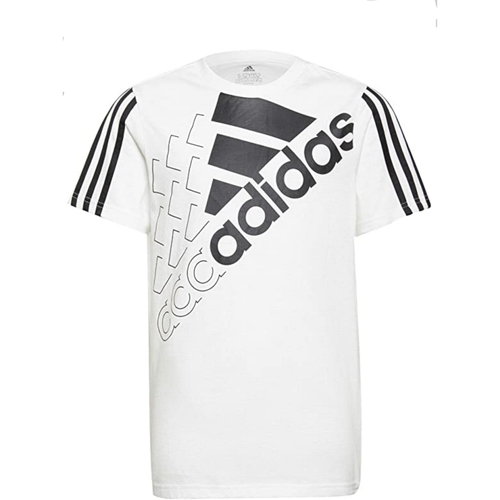Abbigliamento Bambino T-shirt maniche corte adidas Originals GS2191 Bianco