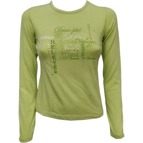 Abbigliamento Bambina T-shirts a maniche lunghe Dimensione Danza 1AMB90 Verde