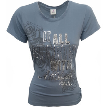 Abbigliamento Donna T-shirt maniche corte Deha B32582 Blu