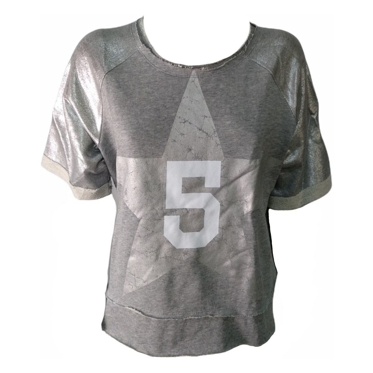 Dimensione Danza 6C135F137 Grigio Consegna gratuita Spartoo Abbigliamento T shirt maniche corte Donna 54 40