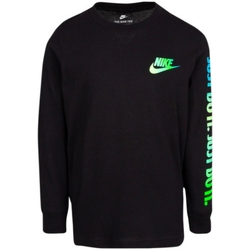 Abbigliamento Bambino T-shirts a maniche lunghe Nike 86I027 Nero