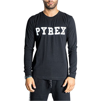 Abbigliamento Uomo T-shirts a maniche lunghe Pyrex 40891 Nero