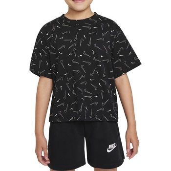 Abbigliamento Bambina T-shirt maniche corte Nike DJ6935 Nero