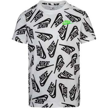 Abbigliamento Bambino T-shirt maniche corte Nike 86I405 Bianco