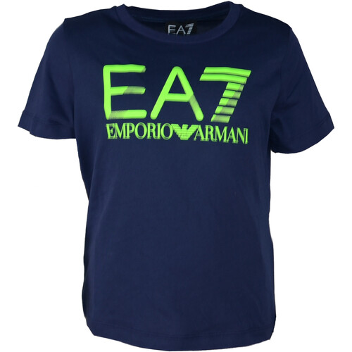 Abbigliamento Bambino T-shirt maniche corte Emporio Armani EA7 3LBT68-BJ02Z Blu