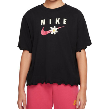 Abbigliamento Bambina T-shirt maniche corte Nike DO1351 Nero