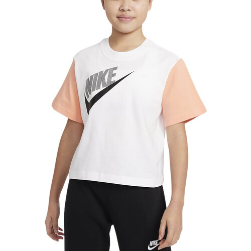 Abbigliamento Bambina T-shirt maniche corte Nike DV0349 Bianco