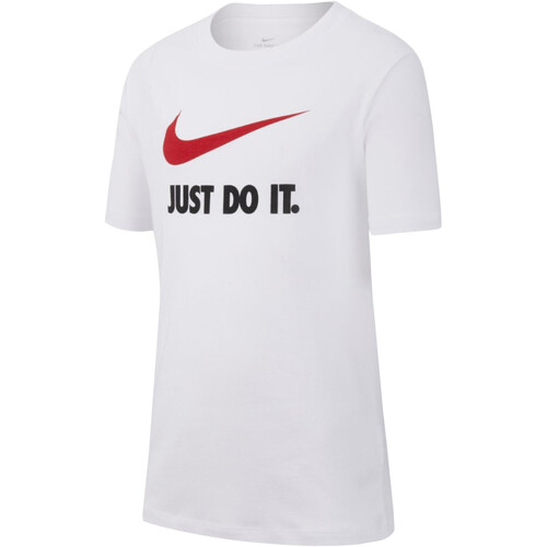 Abbigliamento Bambino T-shirt maniche corte Nike AR5249 Bianco